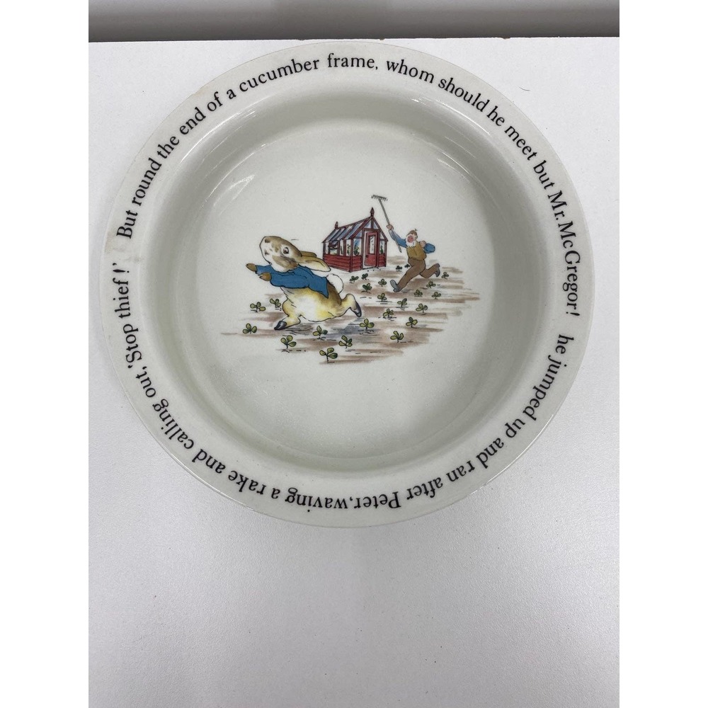 Beatrix Potter Peter Rabbit Child's Porringer Bowl Vintage WEDGWOOD England